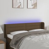  LED uzglavlje tamnosmeđe 147x16x78/88 cm od tkanine | shoptok.hr