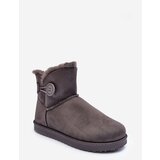 Boto Women's Padded Snow Boots With Decoration Grey Siriol | Shoptok.si