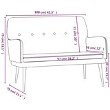  Klupa ružičasta 108 x 79 x 79 cm baršunasta | shoptok.hr
