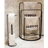Bathroom Solutions Stojalo za brisače 49,5x75 cm kovinsko črno Cene