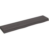 vidaXL Zidna polica tamnosiva 100 x 20 x 6 cm od obrađene hrastovine Cijene