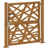 vidaXL Vrtna vrata 105x105 cm Vremensko odporno jeklo Lahka zasnova | Shoptok.si