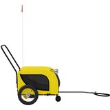 Prikolica za bicikl za ljubimce žuto-crna od tkanine i željeza | shoptok.hr