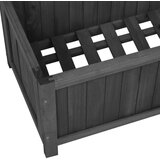 vidaXL vrtna sadilica s rešetkom crna 70x30x135 cm od masivne jelovine | shoptok.hr