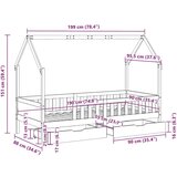 vidaXL Okvir dječjeg kreveta s ladicama bez madraca 90x190 cm borovina | shoptok.hr