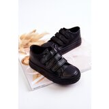 Boto Children's Leather Sneakers With Velcro Black Foster | Shoptok.si