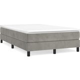 Maison Chic Box spring postelja - Vzmetna postelja z vzmetnico svetlo siva 120x200 cm žamet SL79, (21909928) | Shoptok.si