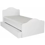 Kalune Design Bijeli krevet s prostorom za odlaganje 90x190 cm Kanguru –