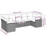  7-dijelni set vrtnih sofa svjetlosivi od poliratana | shoptok.hr