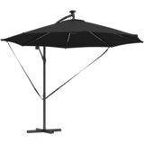 vidaXL Samostojeći banana suncobran Crna 294 x 294 x 248 cm | shoptok.hr
