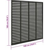  Rešetkasta ograda od WPC-a 180 x 180 cm tamnosiva | Eponuda.com