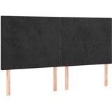 Maison Chic Posteljno vzglavje - Vzglavna omarica 4 kosa črn 90x5x78/88 cm žamet, (22077604) Cene