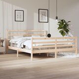 Furnova Posteljni okvir iz trdne borovine 200x200 cm, (21942983) | Shoptok.si