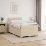  Krevet s box springom, madracem i LED-om Krem 120 x 190 cm | shoptok.hr