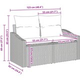  Set sofe 3 kom. Smeđa poliratan | shoptok.hr