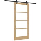  Klizna vrata ORKDAL 93 x 202 cm Masivna borovina i staklo | shoptok.hr