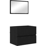 vidaXL Set namještaja za kupaonicu od 2 dijela Crni hrast Konstruirano drvo | shoptok.hr