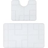 RugsX Preproge Dvodelni kopalniški set preproga SUPREME LINES, l 60x100 cm Bela | Shoptok.si