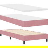  Box Spring postelja z vzmetnico Roza 80x200 cm Žamet, (22051382) | Shoptok.si