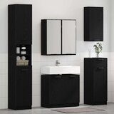  Komplet pohištva za kopalnico s predalom 4 pcs Črna Orehovina, (5000092798) | Shoptok.si