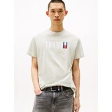 Tommy Jeans Majica mornarska / pastelno zelena / rdeča / bela | Shoptok.si