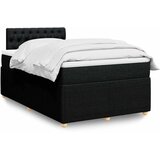  box spring s madracem crni 120 x 190 cm od tkanine | shoptok.hr
