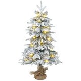 Mini božićno drvce 45 cm 125 LED lampica Topla bijela PVC i PE - Bijela 45 cm s LED svjetlima | shoptok.hr