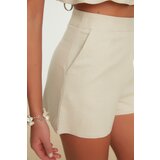 Trendyol Beige Linen Look Shorts & Bermuda siva | braon | krem | ePonuda.com