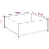  Ograda oko Travnjaka 100 x 100 x 35 cm Čelik Crna | shoptok.hr
