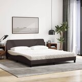 Krevet s madracem Dover tamnosmeđi 180x200 cm tkanina | shoptok.hr