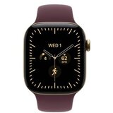 Apple watch series 12 gps + cellular 42mm radiant gold titanium case with burgundy sport band - m/l (MJGK4WF/A) | Eponuda.com