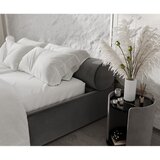 Maison de Rêve Temno siva oblazinjena zakonska postelja s prostorom za shranjevanje z letvenim dnom 180x200 cm Solvo – | Shoptok.si