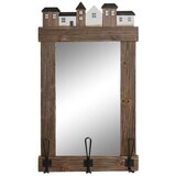  Stensko ogledalo DKD Home Decor Rjava Staran videz 40 x 9 x 68 cm Cene