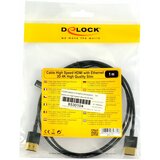 Delock hdmi kabel z mrežno povezavo 1m črn high speed 3D 4K slim 84771 | Shoptok.si