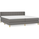  Krevet s oprugama i madracem tamnosivi 200 x 200 cm od tkanine | shoptok.hr