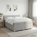  LED okvir za krevet s madracem Svjetlosiva 180 x 200 cm Tkanina | shoptok.hr