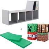 Minecraft OTROŠKA KLOP 119/60/30 cm siva, zelena, večbarvno | Shoptok.si