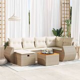 vidaXL 7-dijelni set vrtnih sofa od poliratana s jastucima bež | shoptok.hr