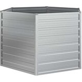 vidaXL Povišena vrtna gredica 129 x 77 cm od pocinčanog čelika srebrna | shoptok.hr