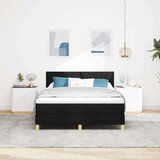 Box spring krevet s madracem Crna 140 x 190 cm tkanina | shoptok.hr
