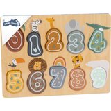 Small Foot drvena slagalica brojeva "Safari" | shoptok.hr