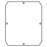 Molex 936040053 GWconnect Enclosure Metal Plate, Zinc-plated Steel, 144 x 119 x 1.50mm Outside Dimensions | Eponuda.ba