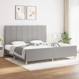  Za krevet s uzglavljem svjetlosivi 200x200 cm od tkanine Cijene