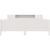  Knjižna postelja brez vzmetnice bela 200x200 cm trdna borovina, (21609342) | Shoptok.si