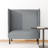 vidaXL Sofa z visokimi nasloni Svetlo siva 109x56x121 cm Tkanina | Shoptok.si