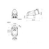 Madras doo Beograd UTIČNICA ZIDNA UKO-UTO BEMIS IP44 63A 3P+E+N 380V SA UTIČNICOM BC1-4505-2537 | ePonuda.com