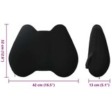  Jastuk s jastukom Podesiva Crna 42 x 32 x 14 cm Poliester | shoptok.hr
