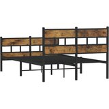  Metalni okvir kreveta bez madraca boja hrasta 120x200 cm | shoptok.hr