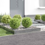  Ograda oko Travnjaka 4 pcs 100 x 100 x 20 cm Čelik Srebrna | shoptok.hr