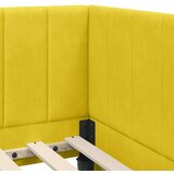  Kutni okvir kreveta s uzglavljem Žuta 90 x 200 cm Baršun | shoptok.hr